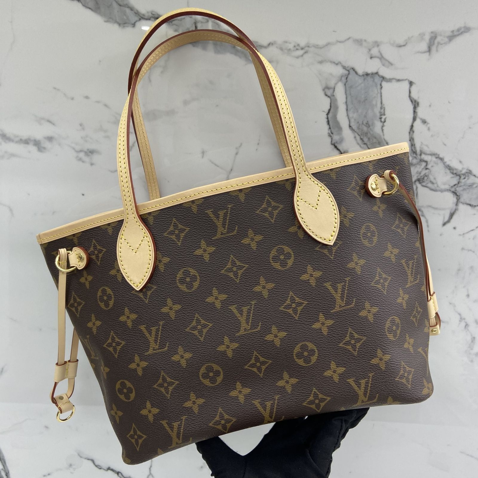 Louis Vuitton Neverfull Pink Interior Tote PM Brown Canvas