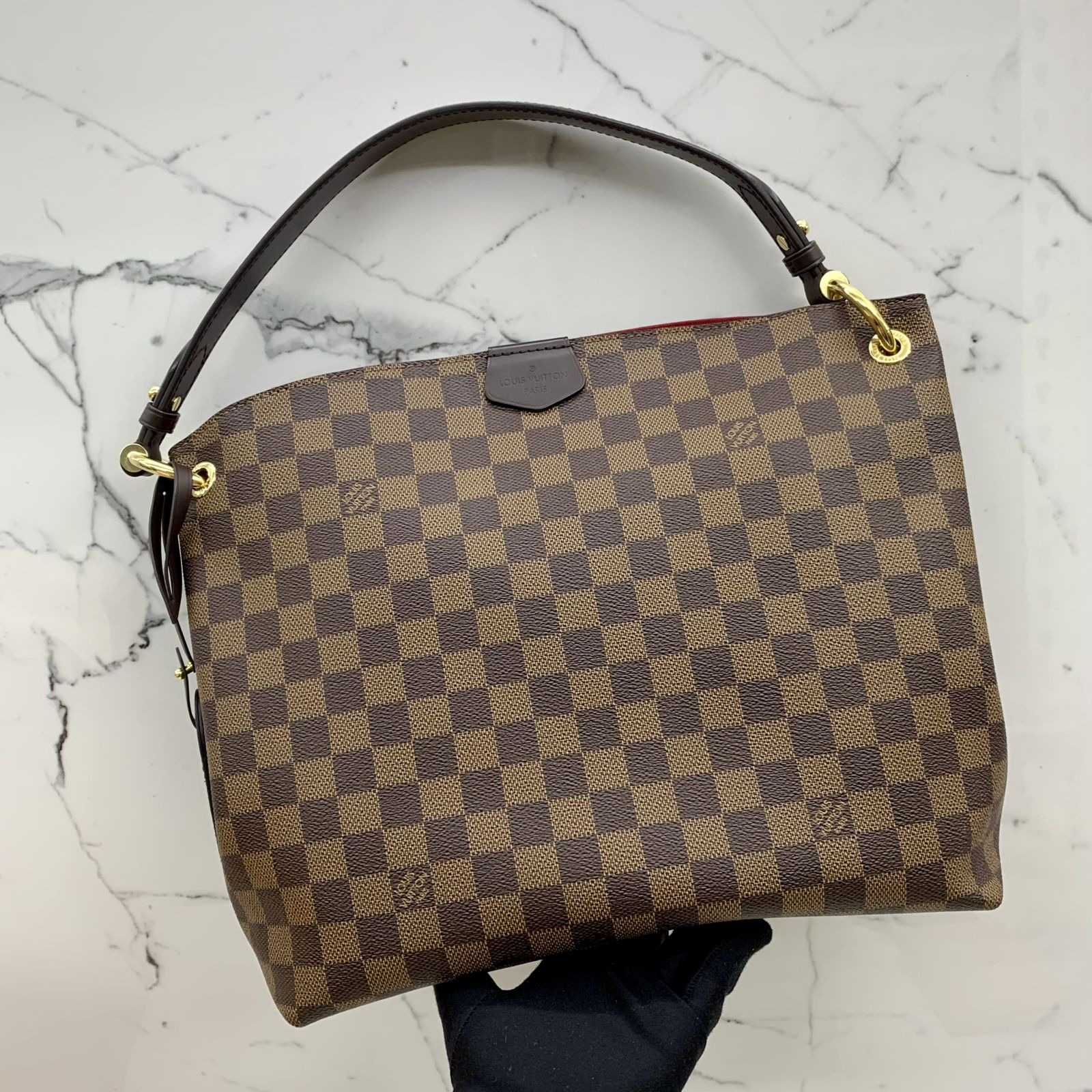 Louis Vuitton LOUIS VUITTON Damier Graceful PM Shoulder Bag Ebene N44044  RFID