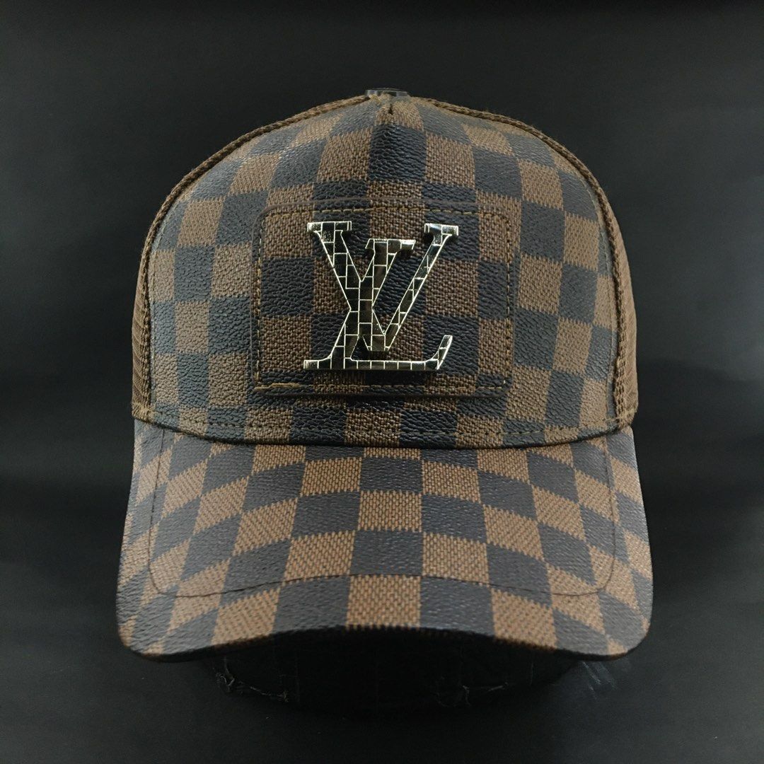 LV BROWN TRUCKER HAT, Men's Fashion, Watches & Accessories, Caps & Hats on  Carousell