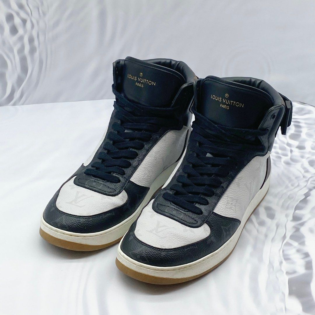 Louis Vuitton Men's Sneaker High Top White Leather & Mesh Rivoli LV 10