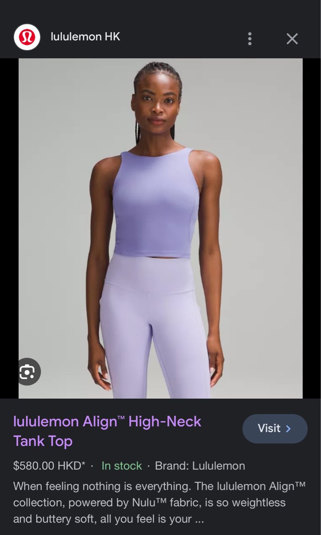 SALE! Lululemon Align™ High-Neck Tank Top, Women's Fashion, Activewear on  Carousell