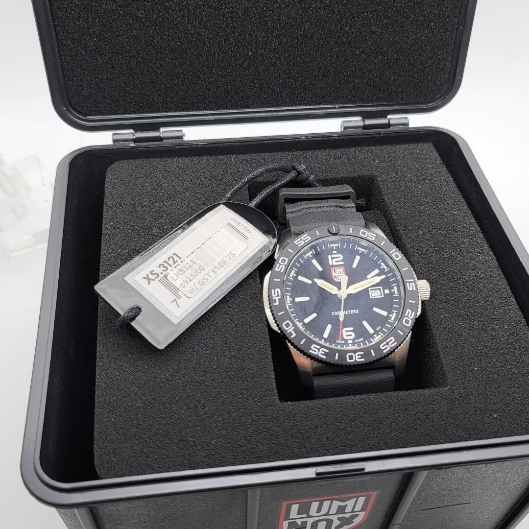 Luminox Orologio da uomo analogico al quarzo svizzero con cinturino in gomma XS.3141, bianco, Moderno