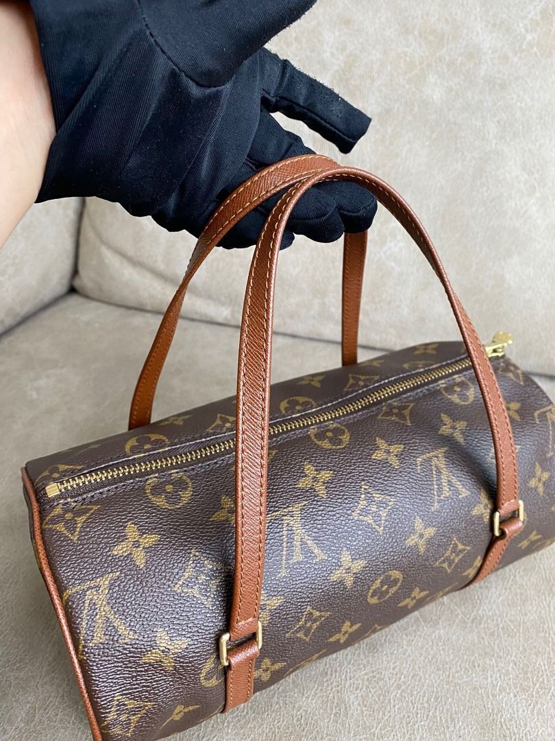 Louis Vuitton Brown Monogram Leather Medium Cylinder Satchel Bag