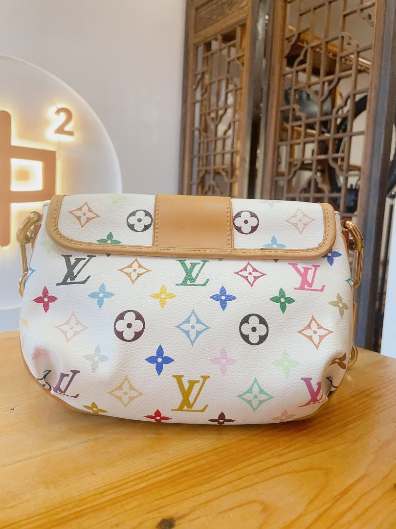 Louis Vuitton Patti White Monogram Shoulder Bag Multicolor