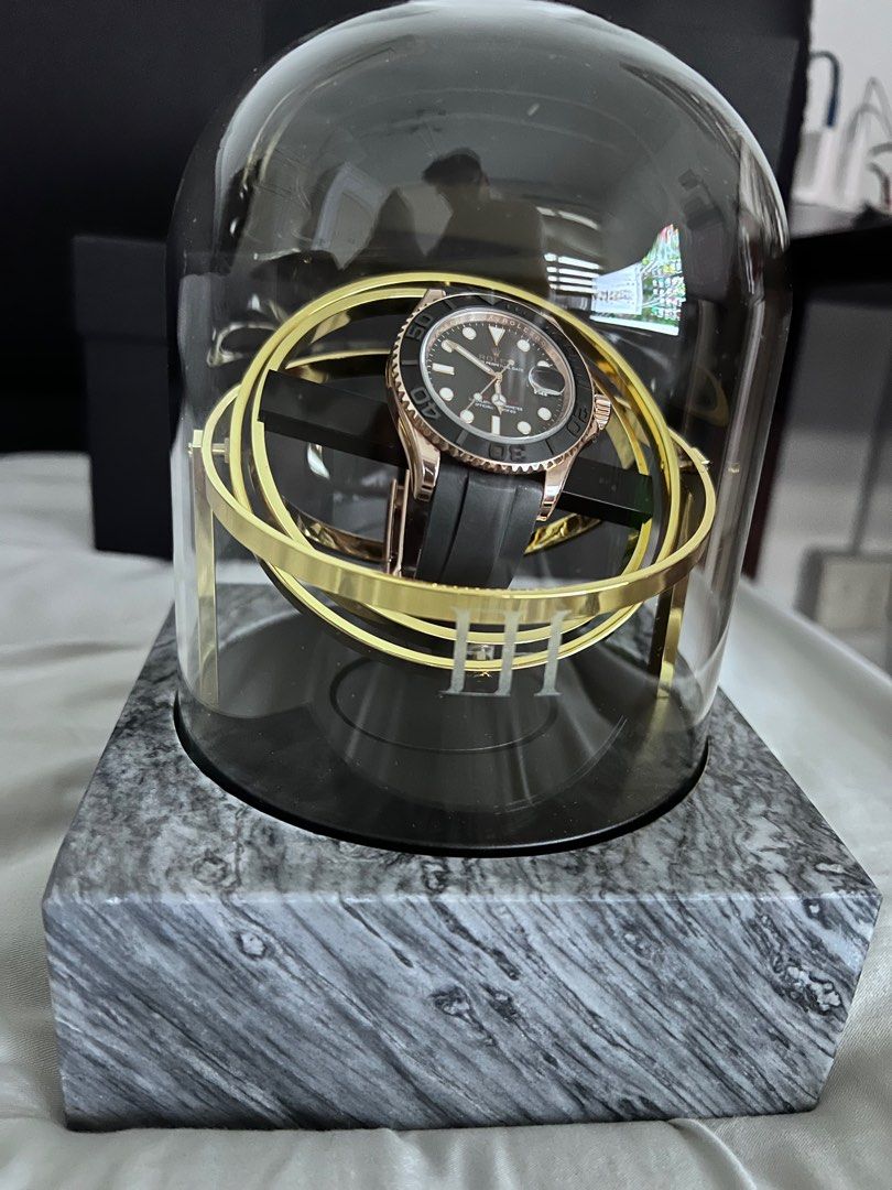 Marble Watch Winder Limited Edition xxx 287 Gold Grey Marble The