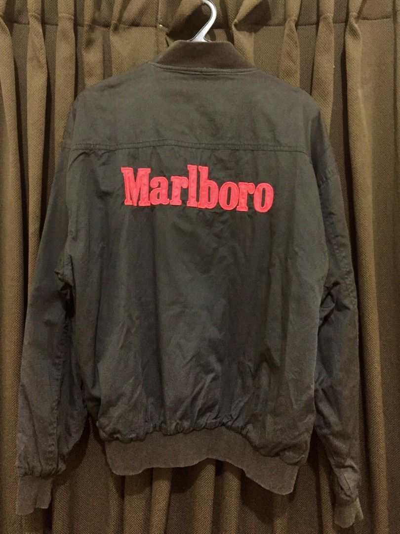 Marlboro Back Logo Reversible Cotton Blouson Men's Size L cotton red type Vintage Second Hand main image 0