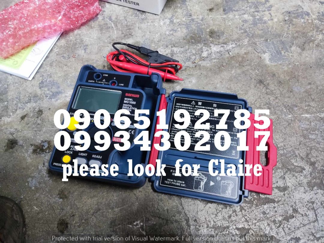 MEGGER TESTER (Category: Construction Tools & Equipment) located in Makati City. Submitted by claire_joy (Listing ID 1261160345, Image 1). Description: CONTACT DETAILS: 📌 0-9-9-3-4-3-0-2-0-1-7 📌0-9-0-6-5-1-9-2-7-8-5 🧭LOCATION: 📍Manila Mayhaligue St. Abad Santos Manila 📍Cavite Centennial Rd Kawit Cavite note: price may change without prior notice..