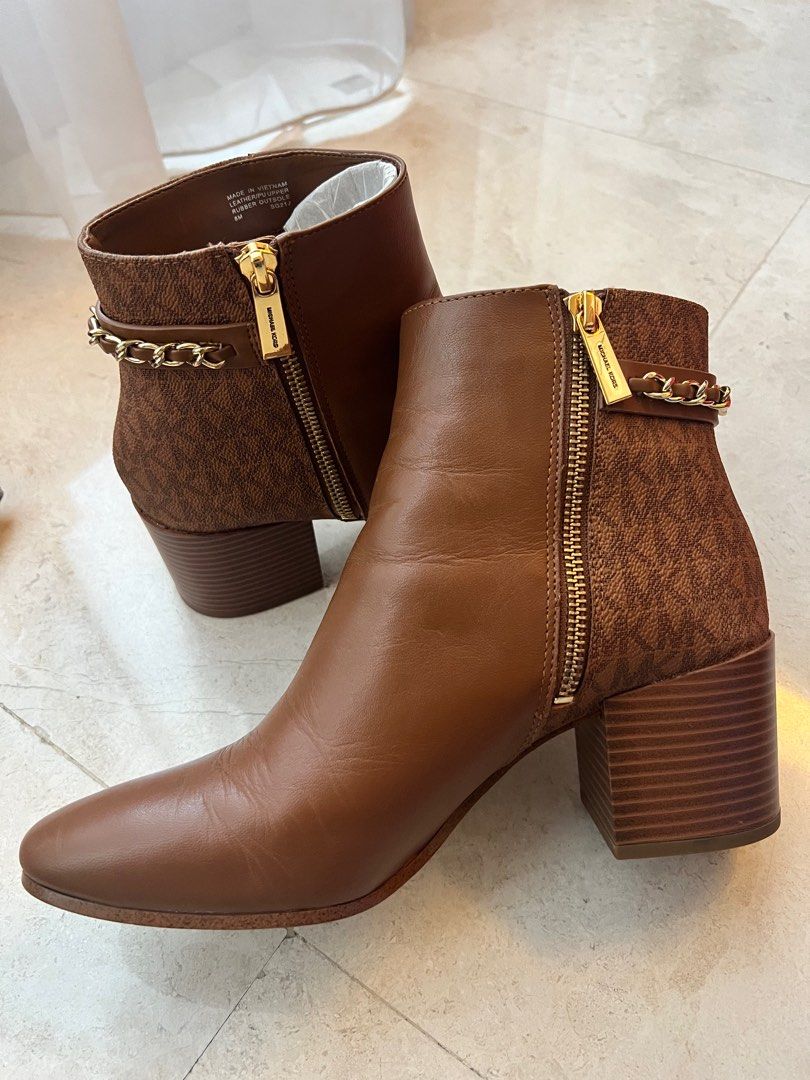 Michael Kors Leather Boots Women s Fashion Footwear Boots on