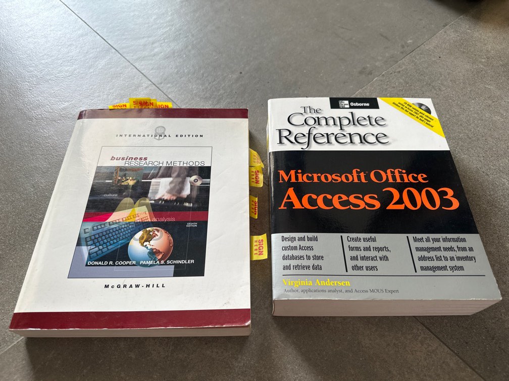 Microsoft Access 2003 and research method, Hobbies & Toys, Books ...