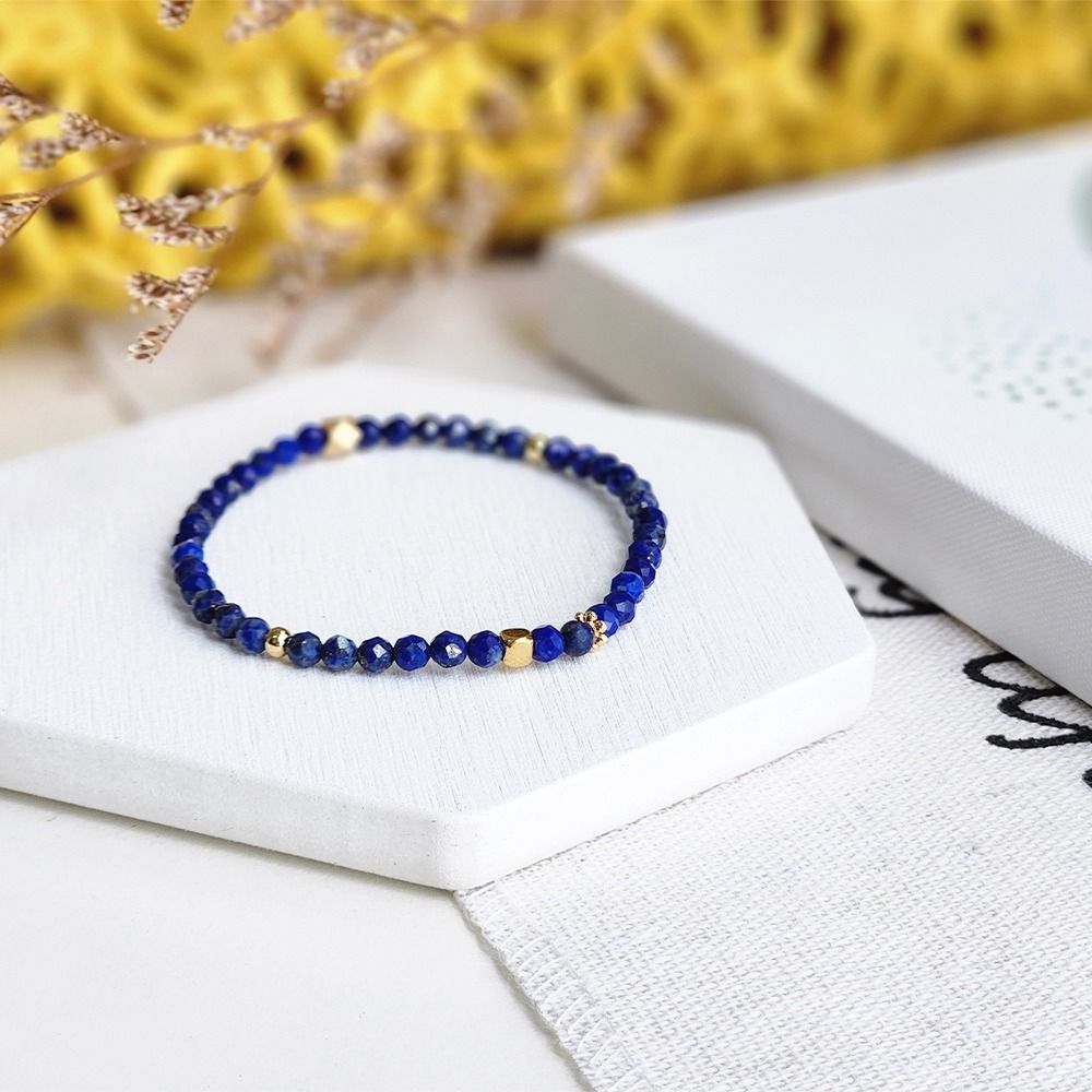 Gold lapis hotsell bracelet