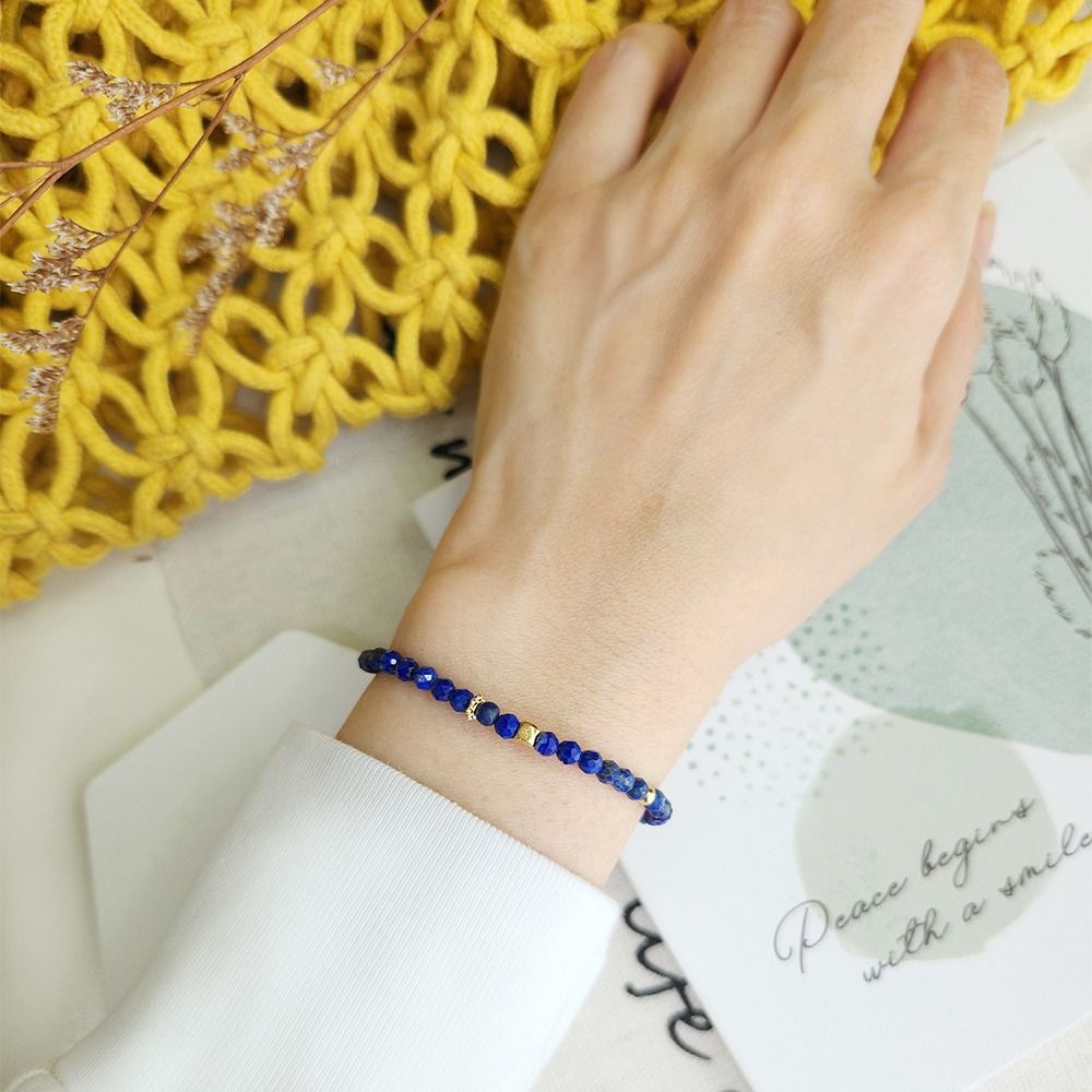 Mini 2 Way Crystal Bracelet Lapis Lazuli Gold Women s Fashion
