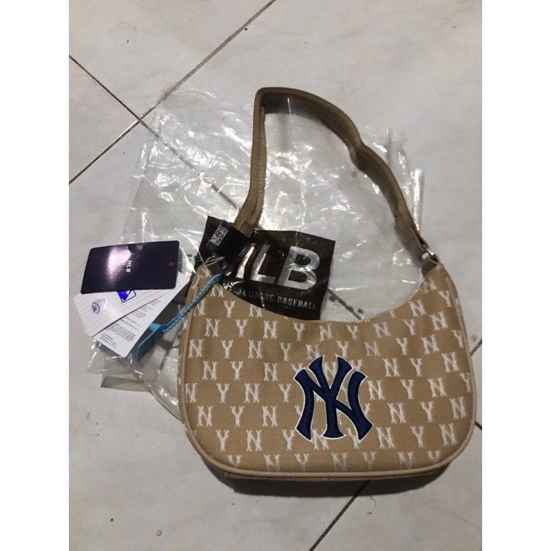 Jual [PO KOREA] Tas MLB Monogram Jacquard Hobo Bag NY - Jakarta