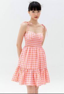 Modparade Padded Pink Plaid Dress