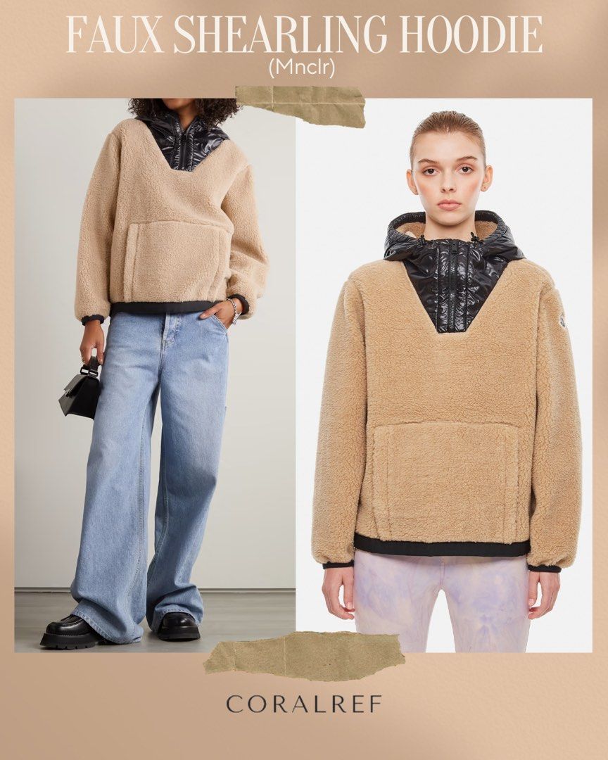 Faux shearling pullover hot sale