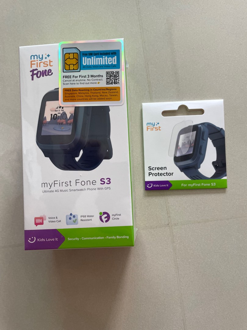 myFirst Fone S3 with Screen Protector smartwatch children, Mobile