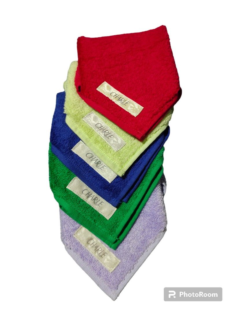 New Charle face towel (Category: Bath) located in Cavite. Submitted by benandice (Listing ID 1261284524, Image 1). Description: 5 pcs for 135 pesos from japan.