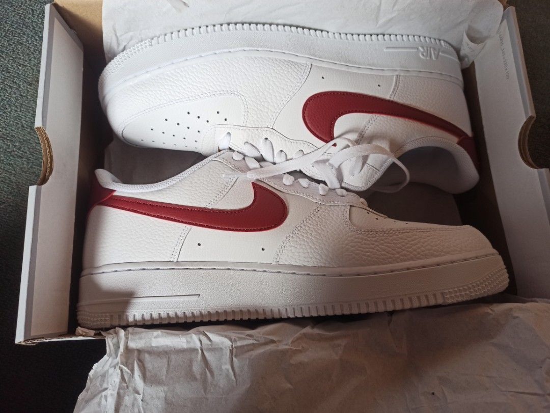 Nike Air Force 1 07 White Team Red Men s Fashion Footwear