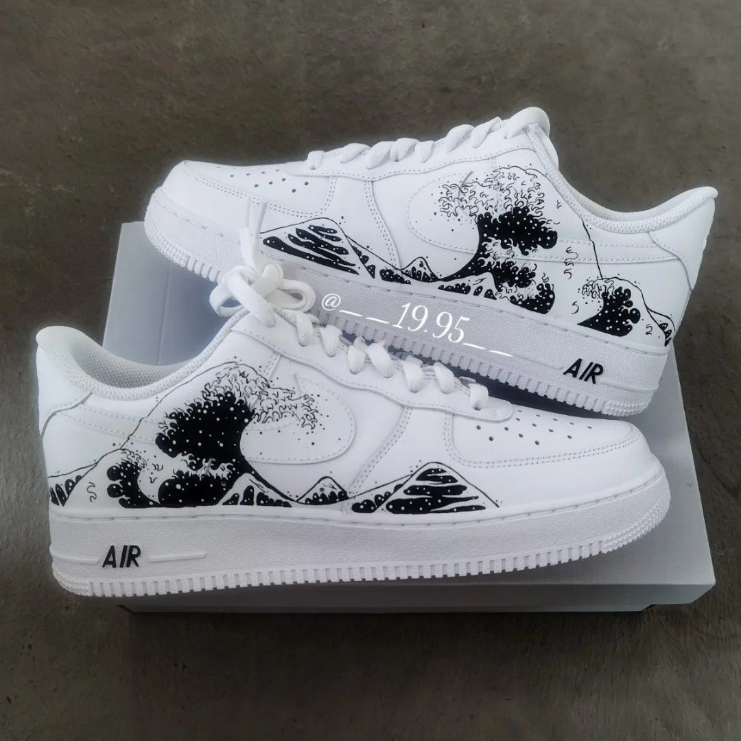Custom white air force sale ones
