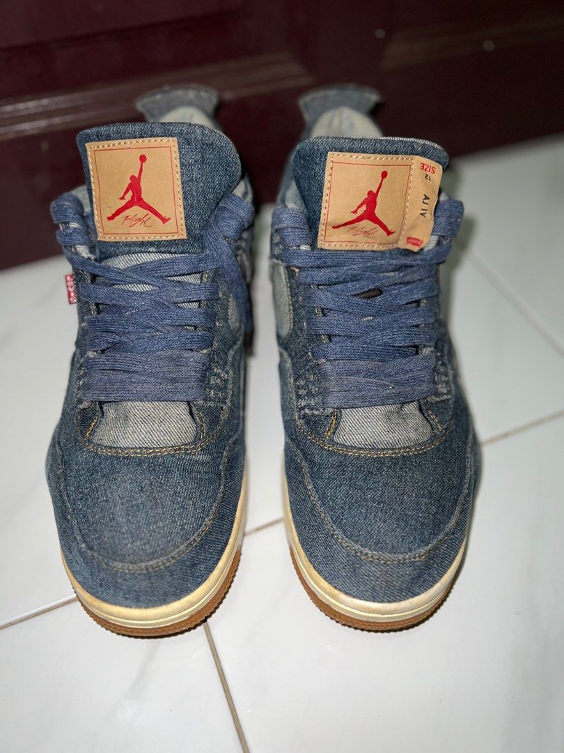 Jordan 4 levis blue sales