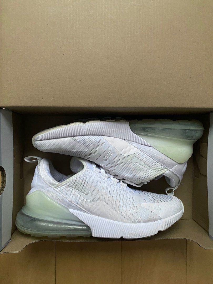 Air max 270 triple white on feet sales