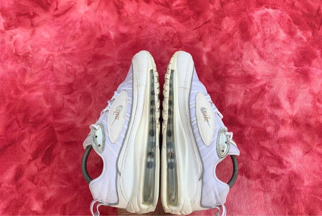 Air max 98 white 2025 silver gold