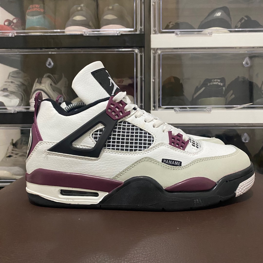 Nike Jordan 4 Retro PSG Paris Saint-Germain White, Fesyen Pria, Sepatu , Sneakers di Carousell