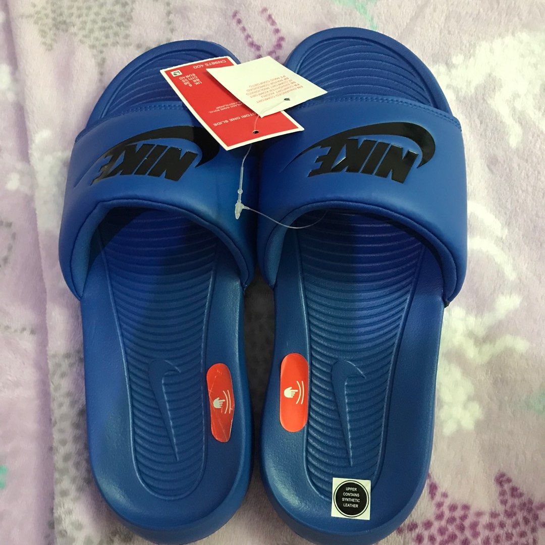 Nike slippers for best sale men blue