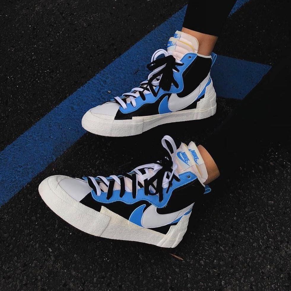 Nike x sacai blazer on deals feet