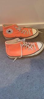 Orange high-top converse