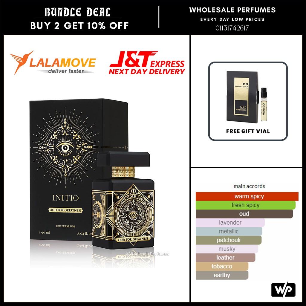 [ORIGINAL] INITIO OUD FOR GREATNESS EDP 90ML FOR UNISEX, Beauty