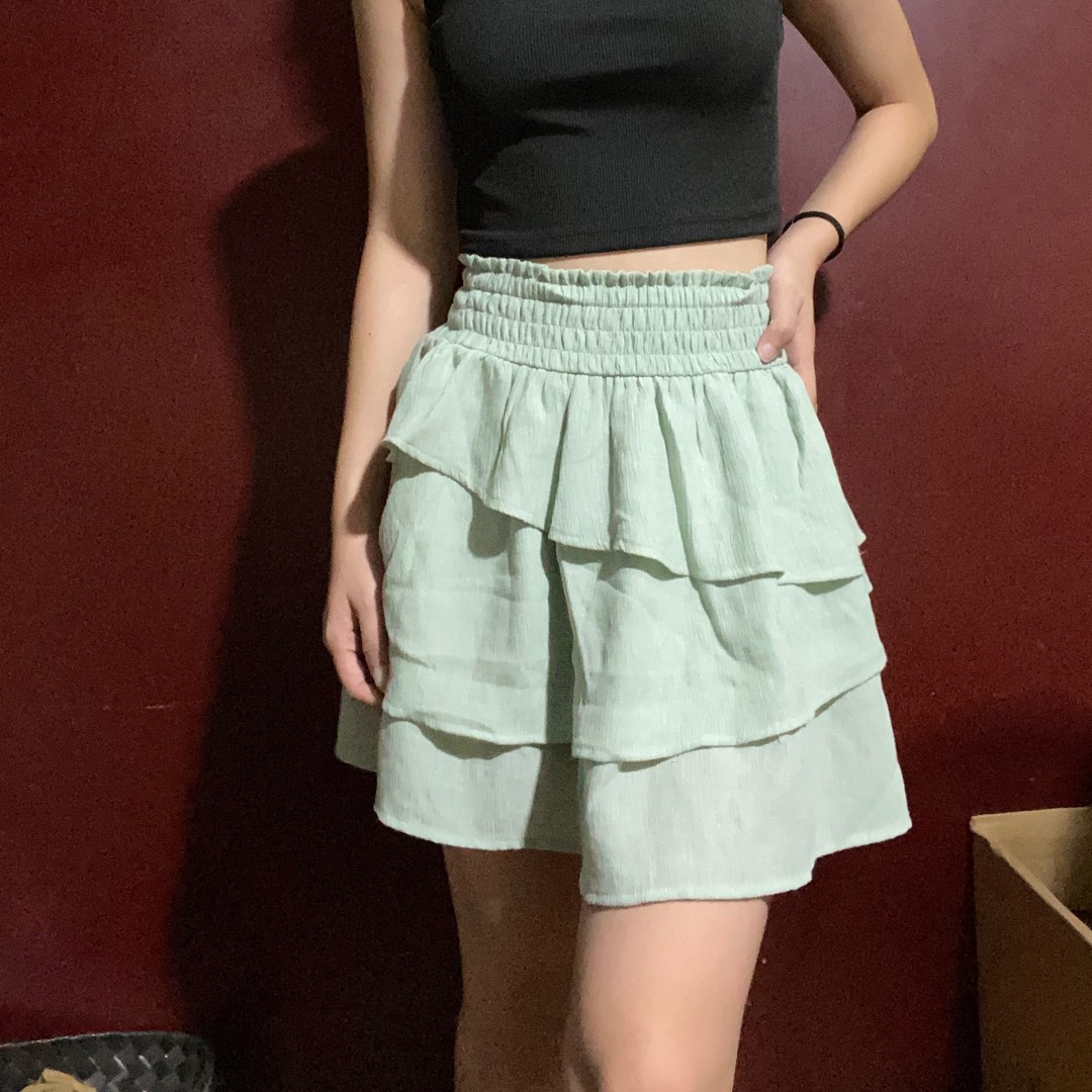 Pastel green skirt, Women's Fashion, Bottoms, Skirts on Carousell