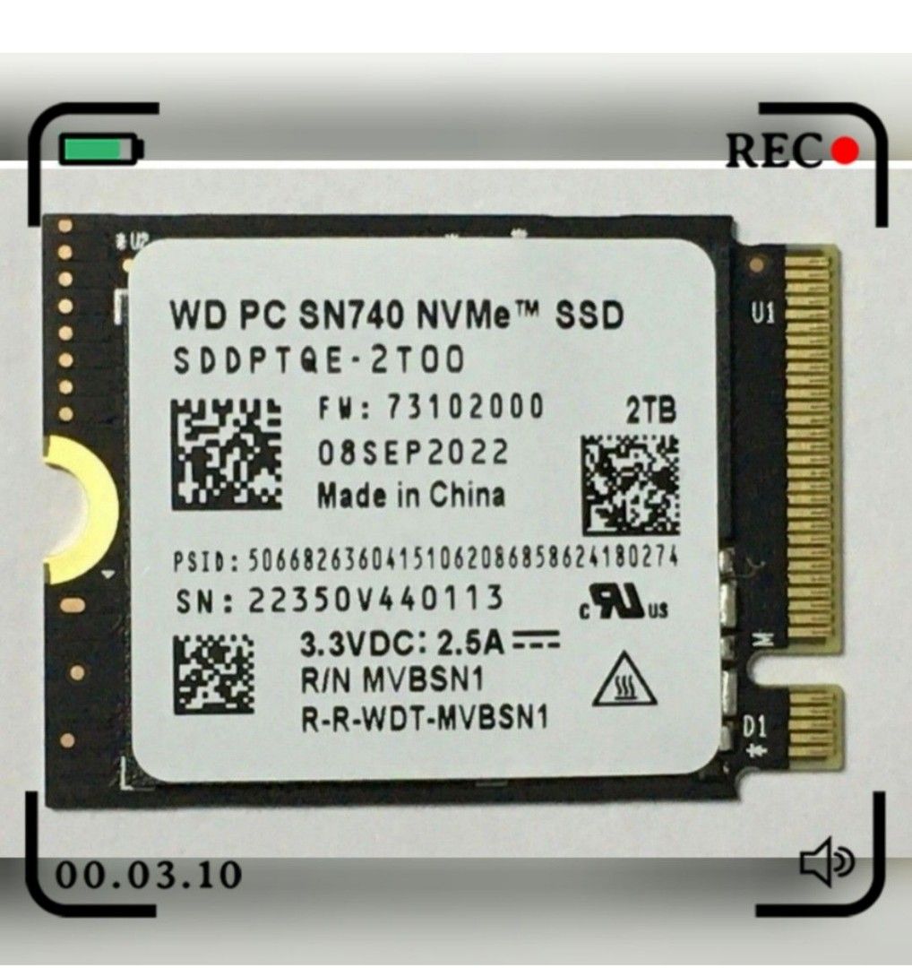 !🤞payday⭕2TB WD SN740 2230 - steam deck surface X pro Asus rog ally  upgrade SSD solid state drive western digital dell laptop 2 TB max size  maximum