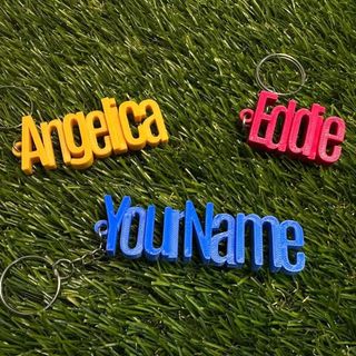 Custom Key Chains Personalized 3D Printed Party Favors, Name Tags