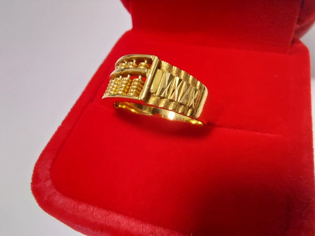 Abacus Ring Poh Kong Ring For Men Poh Heng 宝興 22k Gold 3d