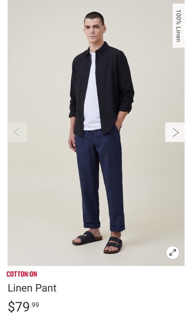 Mens black sales linen dress pants