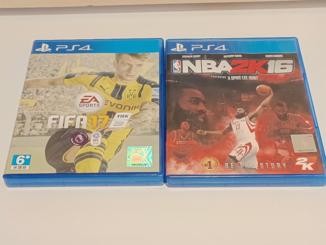 PS4 FIFA 17 & NBA2K16, 電子遊戲, 電子遊戲, PlayStation - Carousell