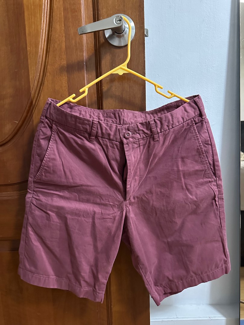 purple uniqlo chino shorts