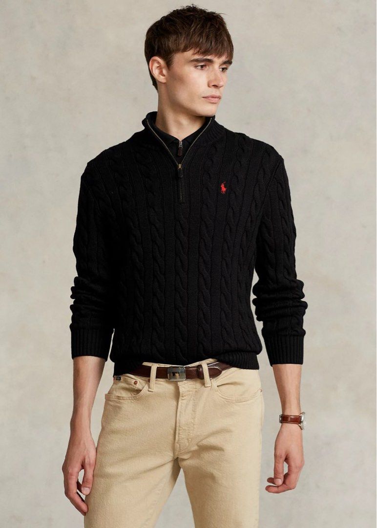 Ralph lauren cable clearance knit jumper mens