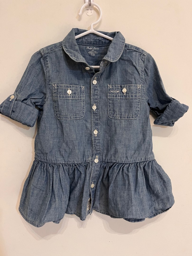 Ralph lauren girls denim dress online