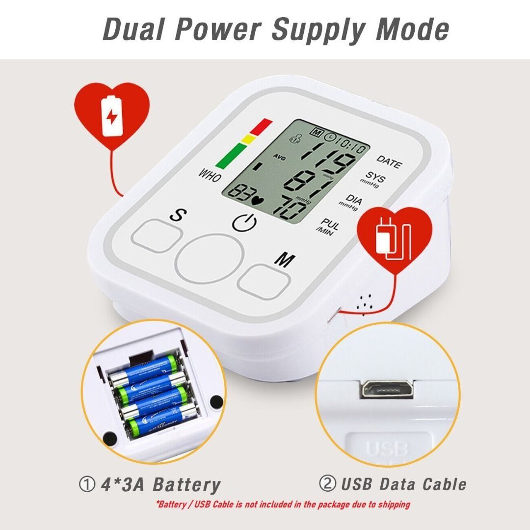 *Ready Stok* Electronic Automatic Blood Pressure Monitor Pulse Heart ...
