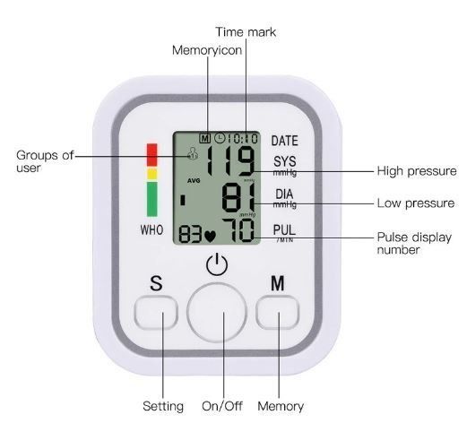 *Ready Stok* Electronic Automatic Blood Pressure Monitor Pulse Heart ...