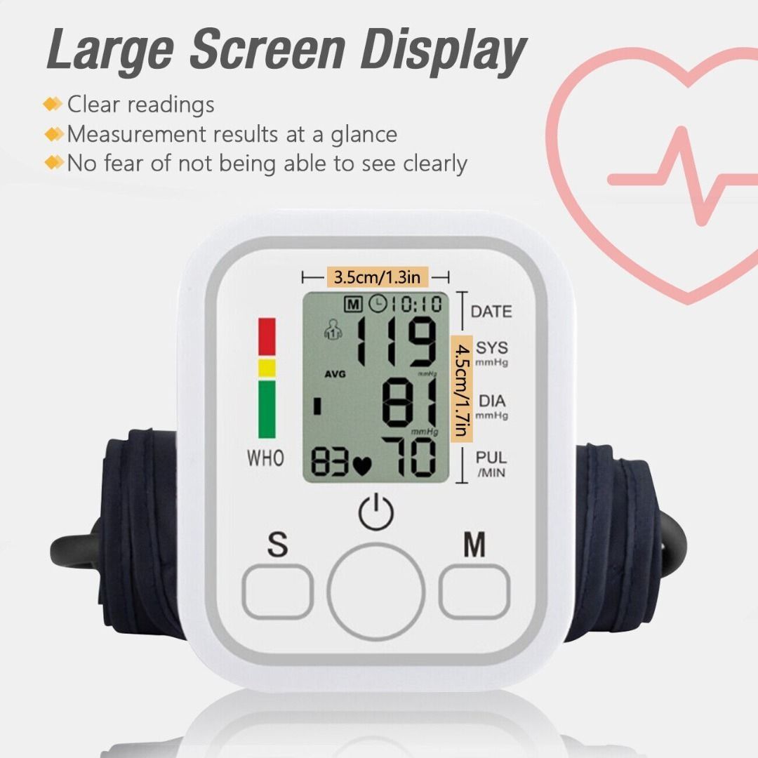 *Ready Stok* Electronic Automatic Blood Pressure Monitor Pulse Heart ...