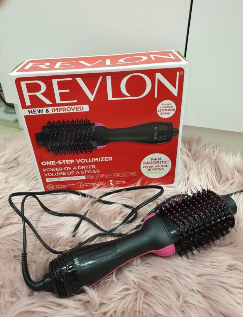 REVLON One-Step Volumizer Original 1.0 Hair Dryer and Hot Air Brush, Black