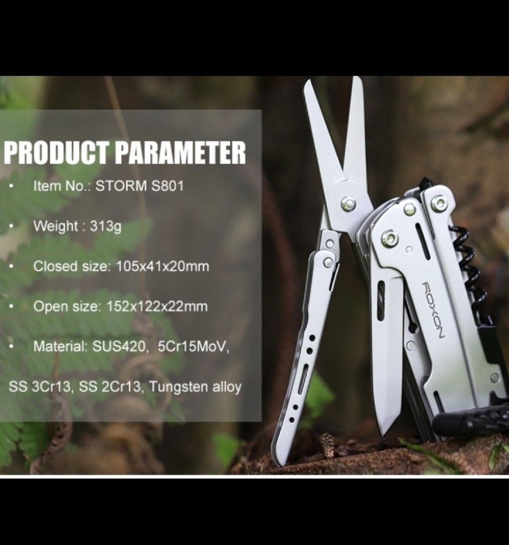 ROXON S801S STORM 19 Functions In One Tool for Camping, Outdoor