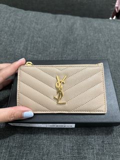 Shop Saint Laurent MONOGRAM ALL OVER 2021-22FW MONOGRAM CARD CASE IN GRAIN  DE POUDRE EMBOSSED LEATHER (668290BOWA19207, 668290BOWA12721,  668290BOWA11000) by _NOIR_