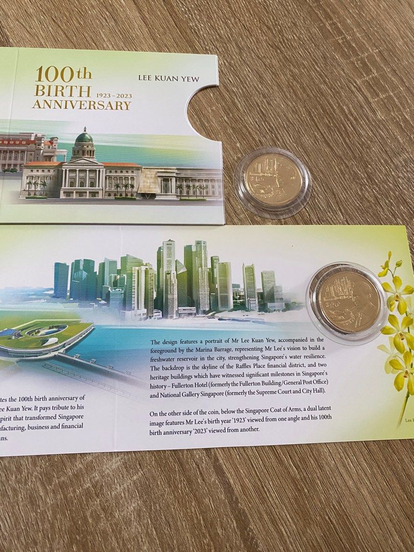 Singapore Lee Kuan Yee 100th birth anniversary coin 1 set, Hobbies & Toys,  Memorabilia & Collectibles, Currency on Carousell