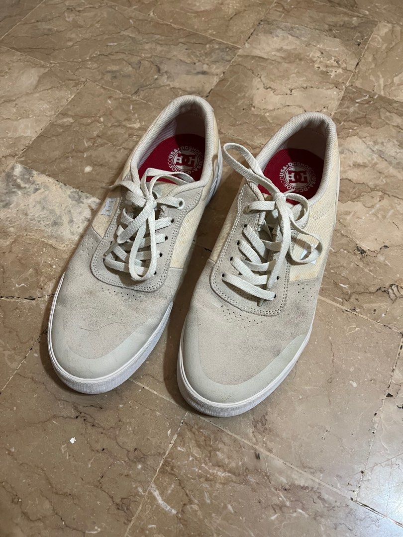 Size 10 DC Shoes Switch Plus S Cream and White