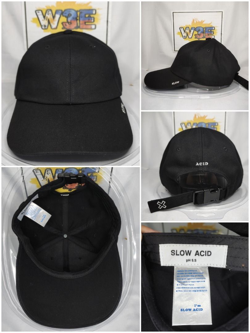 ☆SLOW ACID☆ [UNISEX] X buckle cap (black) スローアシッド(SLOW ACID) X Buckle Cap (FLEECE_BLACK