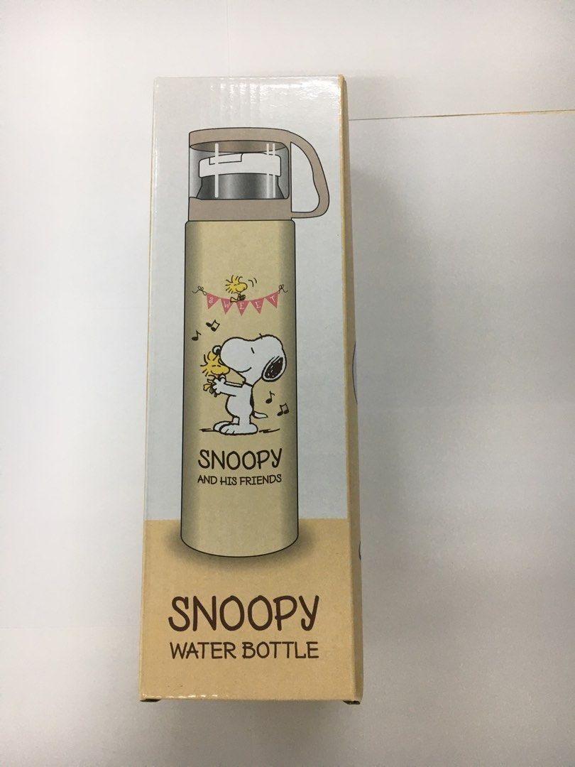 NEW Snoopy 1989 Canteen 80s Red Strap Camp Water Bottle United