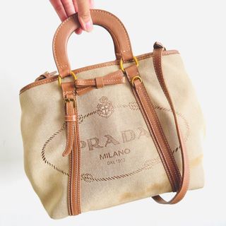 Prada Laptop Bag Handbag , Luxury, Bags & Wallets on Carousell